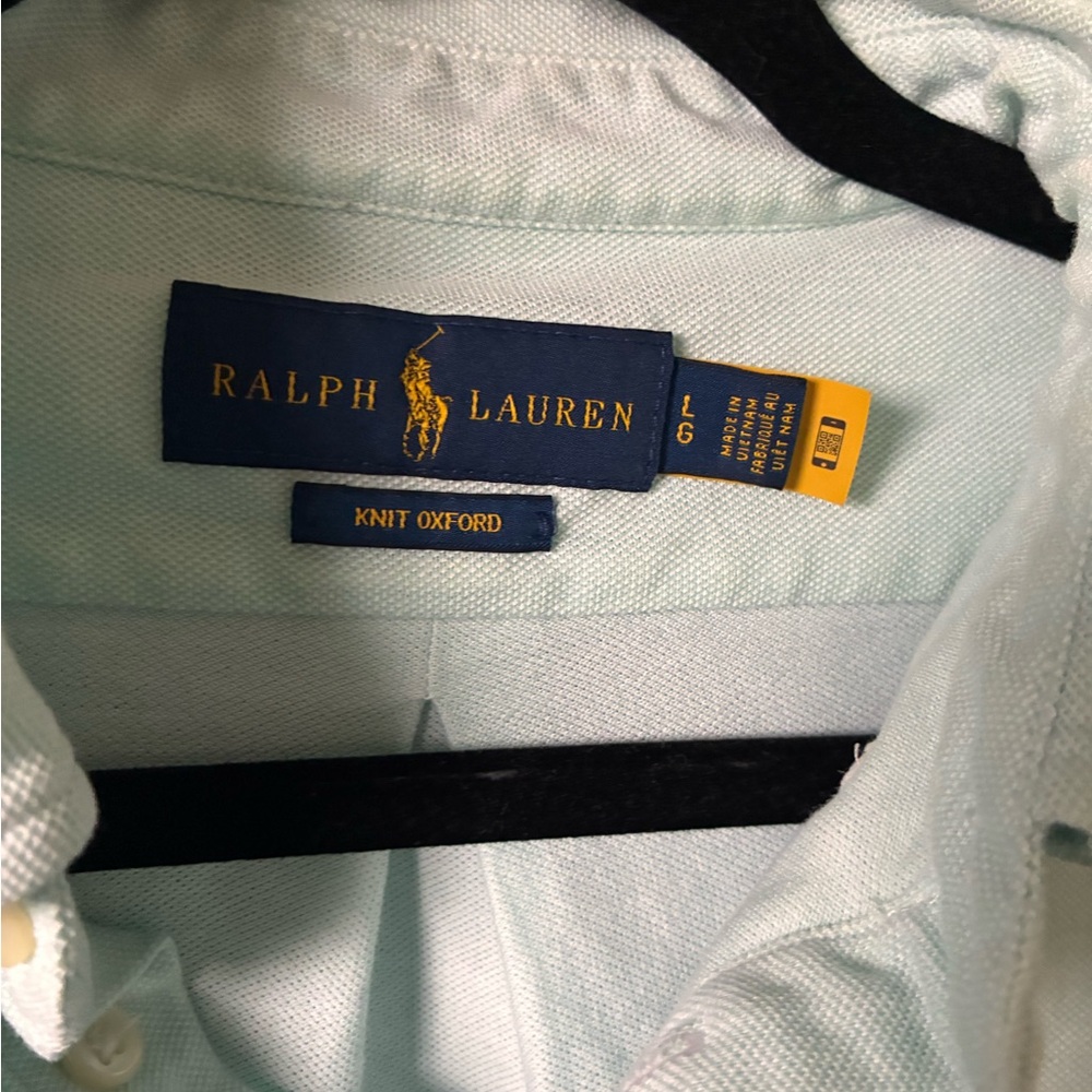 Ralph Lauren Light Mint Knit Oxford Polo